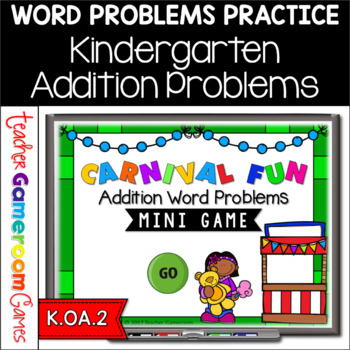 Preview of Kindergarten Word Problems Mini Game Distance Learning