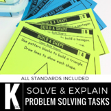 Kindergarten Word Problems | Task Cards | Math Review Packet
