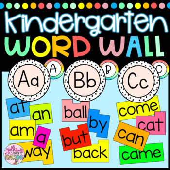 Preview of Kindergarten Word Wall | Sight Words | Common Core Aligned High Frequency Words