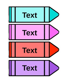 Preview of Kindergarten Word Wall - Blank Editable Crayons