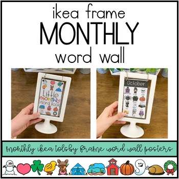 Preview of Kindergarten Word Wall Book for Ikea Frame