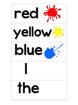 Preview of Kindergarten Word Wall (Visual Cards)