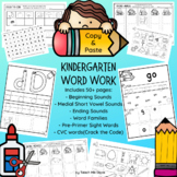 Kindergarten Word Work Pack