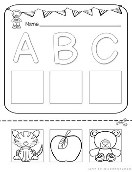 Letter Worksheets - Cut and Paste Printables by The Super Teacher