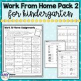 Kindergarten Work From Home Choice Board 2