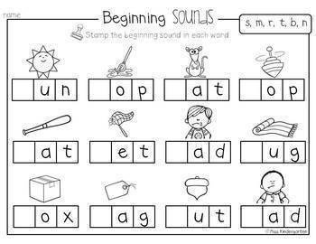 kindergarten phonics worksheets fun literacy stations tpt