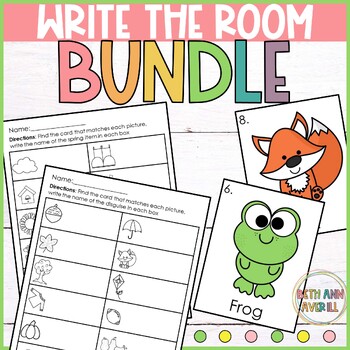 Preview of Kindergarten Write the Room Bundle