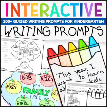 Preview of Kindergarten Writing Prompts: A Year of Guided Writing Distance Learning