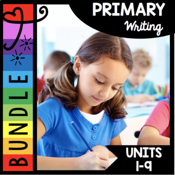 Preview of First Grade Writing Bundle Kindergarten Writer's Workshop Curriculum Spanish