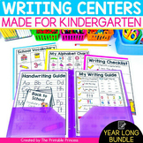 Writing Centers for Kindergarten Year Long Writing Bundle
