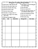 Kindergarten Writing Conference Forms