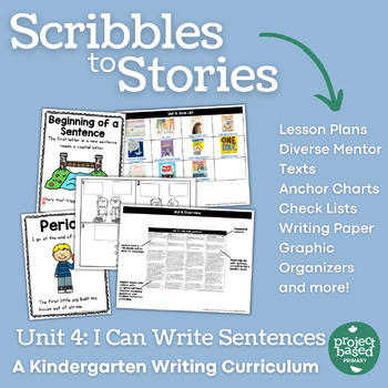 Preview of Kindergarten Writing Scribbles to Stories™ Unit 4: I Can Write Sentences