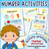 Kindergarten Writing Numbers 1-10 and Number Activities (P