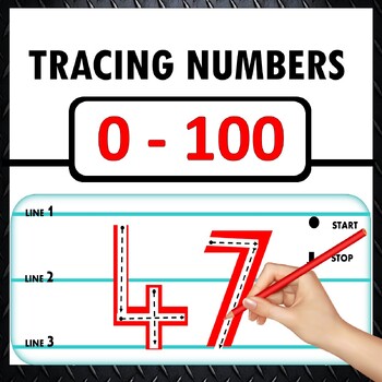 Preview of Tracing Numbers to 100 Digital Activity Learn to Write Numbers