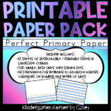 Kindergarten Writing Paper Printable Primary Lined Journal