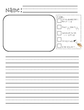 Kindergarten Writing Paper and Rubric