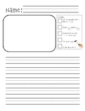 Kindergarten Writing Paper and Rubric