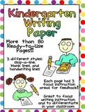 Kindergarten Writing Paper with Focus Areas for Student Fe