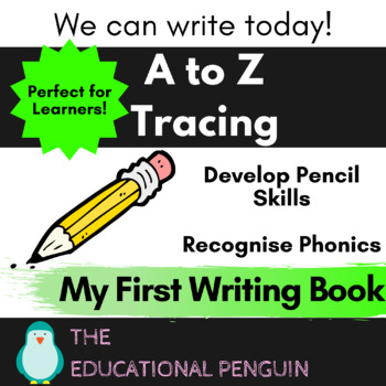 Preview of Kindergarten Writing Practice 1 - A to Z and Numbers 1 to 10 Book 1 | ELA