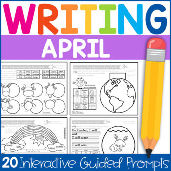 Preview of Kindergarten Writing Prompts: Interactive & Guided Writing for April