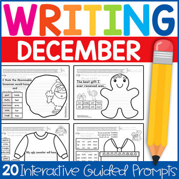 Preview of Kindergarten Writing Prompts: Interactive & Guided Writing for December