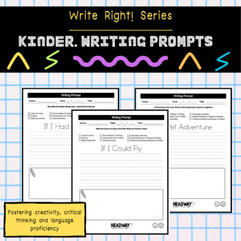 Preview of Kindergarten Writing Prompts Pack