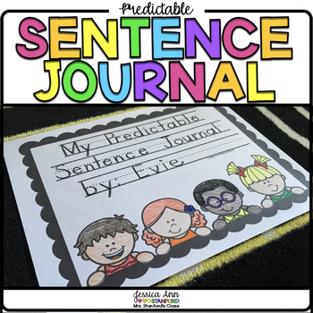 Preview of Simple Sentence Writing Prompt Notebook - Predictable Sentence Building Journal