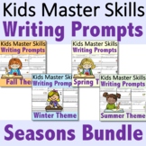 Kindergarten Writing Prompts - Seasons Bundle