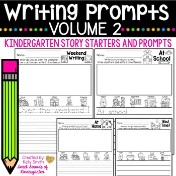 Preview of Kindergarten Writing Prompts {Volume 2} Kindergarten Writing Unit