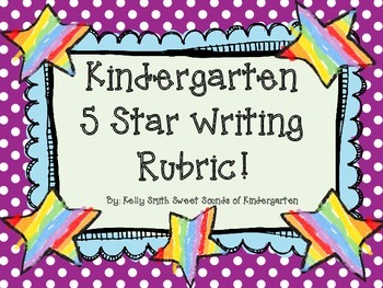 Preview of Kindergarten Writing Rubric!