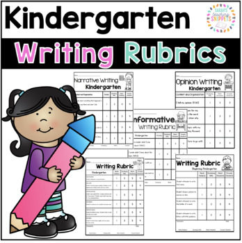 Kindergarten Writing Paper and Rubric by Caroline Grant