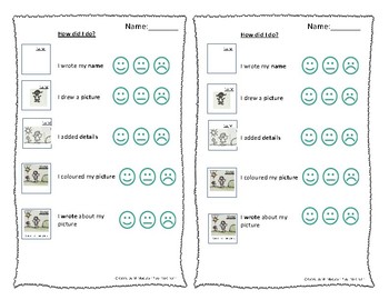 Preview of Kindergarten Writing Self-Assessment