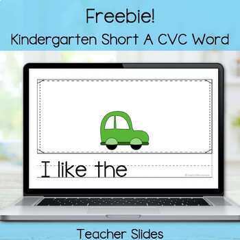 Preview of Kindergarten Writing Short a CVC Teacher Slides