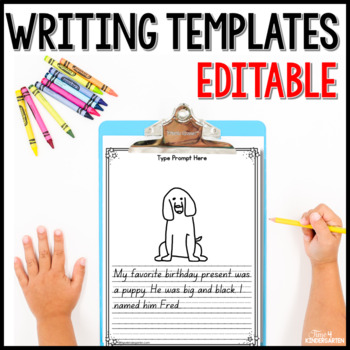 Preview of Kindergarten Writing Template (Editable)