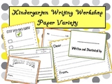 Kindergarten Writing Workshop Paper Variety