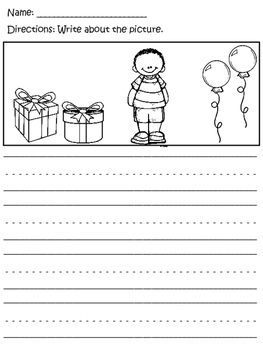 Kindergarten Writing (with picture prompts!) by Third Grade on the Move
