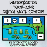 Kindergarten Year-Long Digital Math Centers - 65 Google Cl