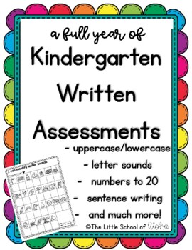 Preview of Kindergarten Year-Long Written Assessments