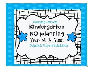 Preview of Kindergarten Year at a Glance
