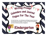 Kindergarten Year of Writing Prompt Calendars and Journal 