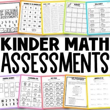 Preview of Kindergarten Yearlong Math Report Card Asessments Math Assessment