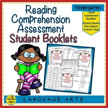 Preview of Kindergarten Yearly Reading Comprehension Assessment Booklets & Data Sheets