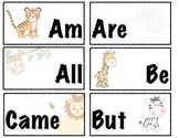 Kindergarten Zoo Sight Word Flash Cards