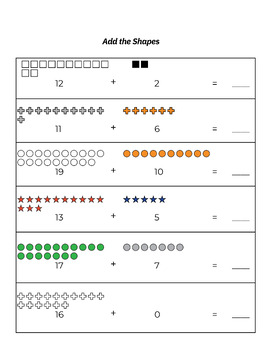 Kindergarten and 1st Grade Addition & Subtraction: Learn with Shapes