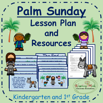 Preview of Kindergarten and 1st Grade Easter Lesson Plan and PowerPoint : Palm Sunday