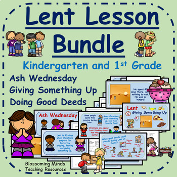 Preview of Kindergarten and 1st Grade Lent Lesson Bundle