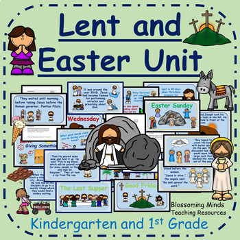 Preview of Kindergarten and 1st Grade Lent and Easter Unit - 7 lessons