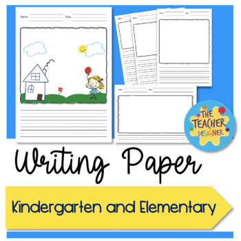 Preview of Kindergarten and Elementary Writing Paper with Picture Boxes!