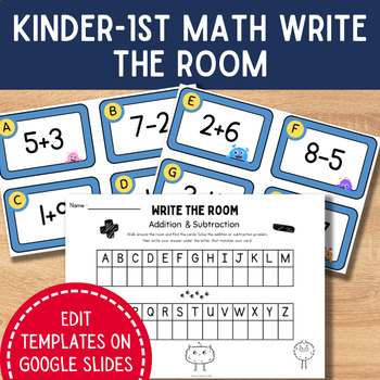Preview of Kindergarten and First Grade Math Write the Room Activity