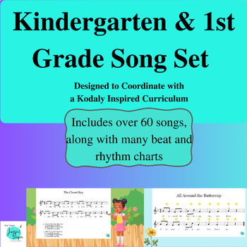 Preview of Kindergarten and First Grade Music Class Song, Steady Beat, and Rhythm Slide Set